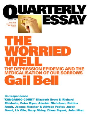 cover image of Quarterly Essay 18 The Worried Well